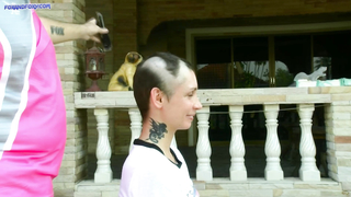 FOXANDFOXY –  Clean head shave leads to a hardcore double teaming